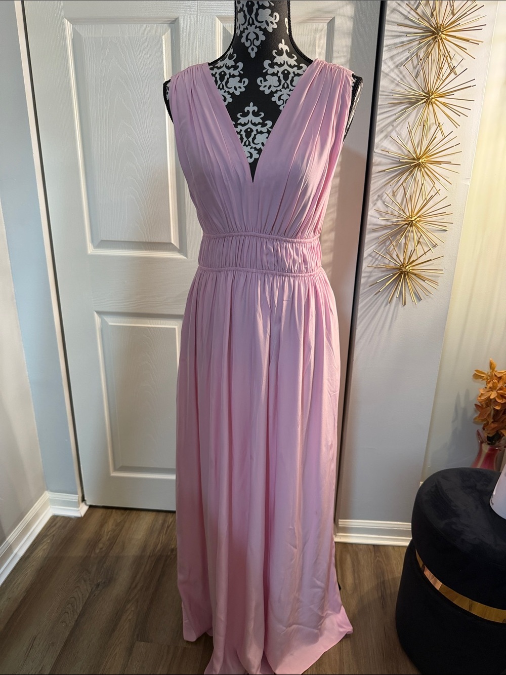 Banana Republic Dusty Pink V-Neck Maxi Dress